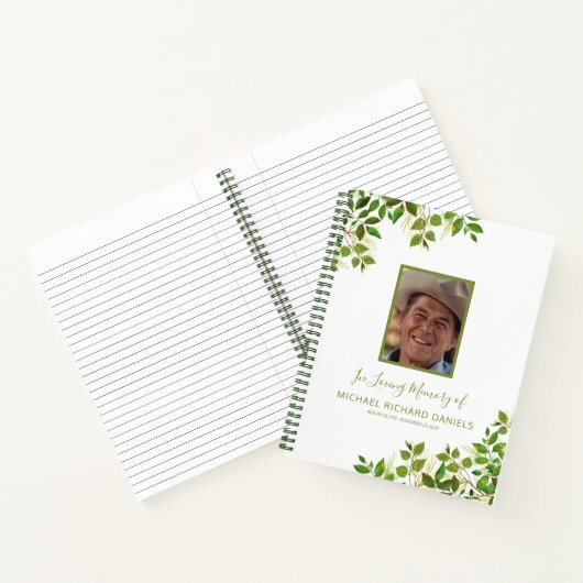 Funeral condoleance Foto Memorial Guest Book Notitieboek (Binnen)