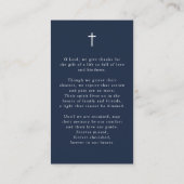 Funeral Cross Forever Hearts Photo Prayer Card Visitekaartje (Achterkant)
