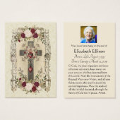 Funeral Cross Religious Memorial Heilige Kaart - (Voorkant /achterkant)