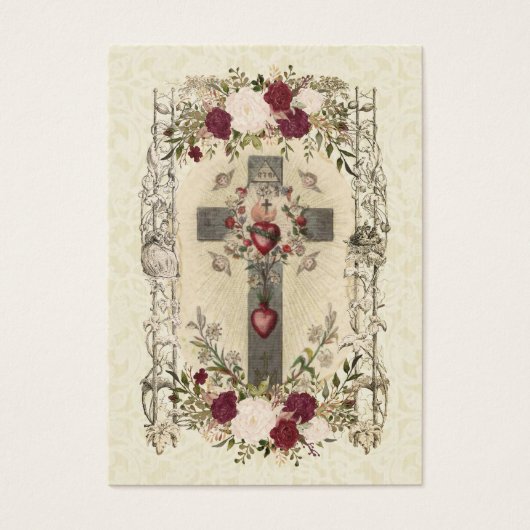 Funeral Cross Religious Memorial Heilige Kaart - (Voorkant)