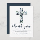 Funeral Cross Thank You Note | Behreavement Notitiekaartje (Voorkant / Achterkant)