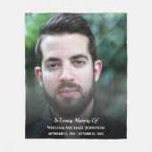 Funeral Custom Photo Bereavement in Loving Memory Fleece Deken (Voorkant)