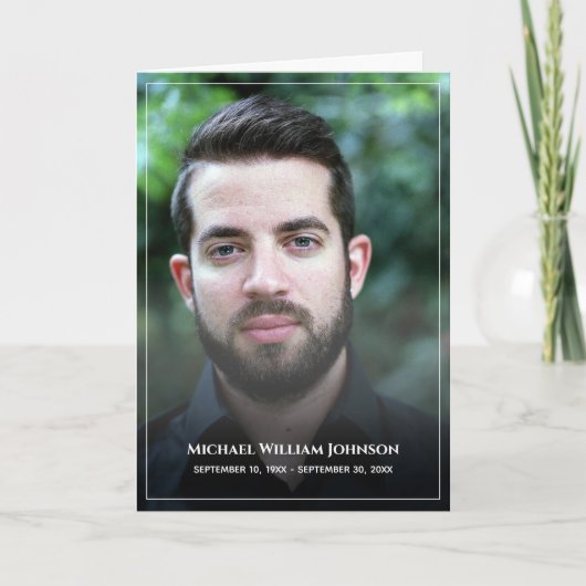 Funeral Custom Photo Bereavement Sympathy Memorial Bedankkaart (Voorkant)