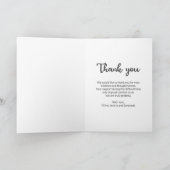 Funeral Custom Photo Bereavement Sympathy Memorial Bedankkaart (Binnen)