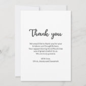 Funeral Custom Photo Bereavement Sympathy Memorial Bedankkaart (Achterkant)