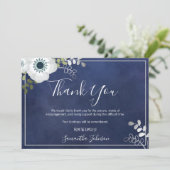 Funeral Dank je wel de legant Anemone Floral Bedankkaart (Staand voorkant)