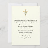 Funeral Dank u condoleances Katholieke legant Bedankkaart (Achterkant)