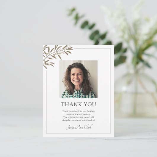 Funeral Dank u Kaart (Staand voorkant)