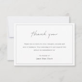 Funeral Dank u Kaart | WATERVERF (Voorkant)