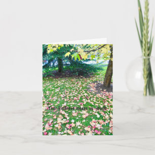 Funeral - Dank u van de najaarleien van de familie Bedankkaart