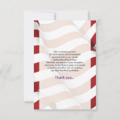 Funeral Dank u voor het militair leger Kaart (Achterkant)