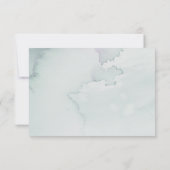 Funeral Dank u Waterverf Botanisch Groen Bedankkaart (Achterkant)