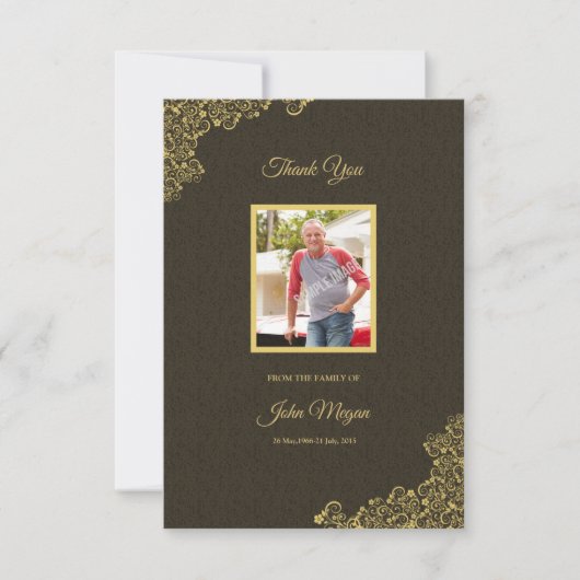 Funeral Dank u wel Kaart (Voorkant)