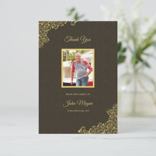 Funeral Dank u wel Kaart (Staand voorkant)