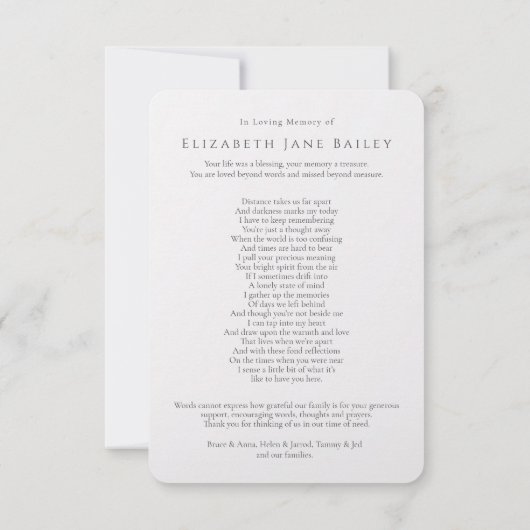 Funeral Dankuwel | Enkel Elegant (Achterkant)