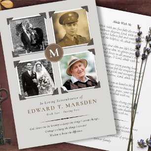 Funeral Dankuwel Fotoherinneringen omhuld.