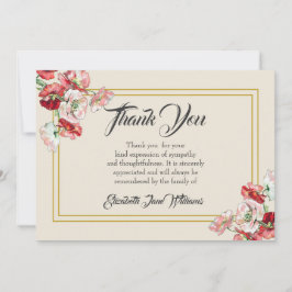 Funeral Dankuwel Kaart| Papies Bedankkaart