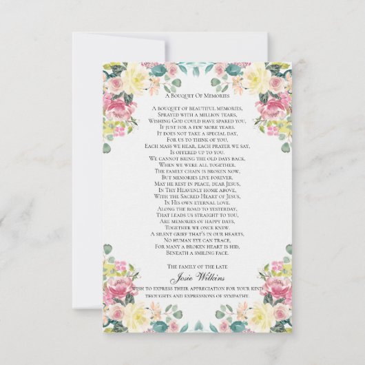 Funeral Dankuwel | Pakket herinneringen (Achterkant)