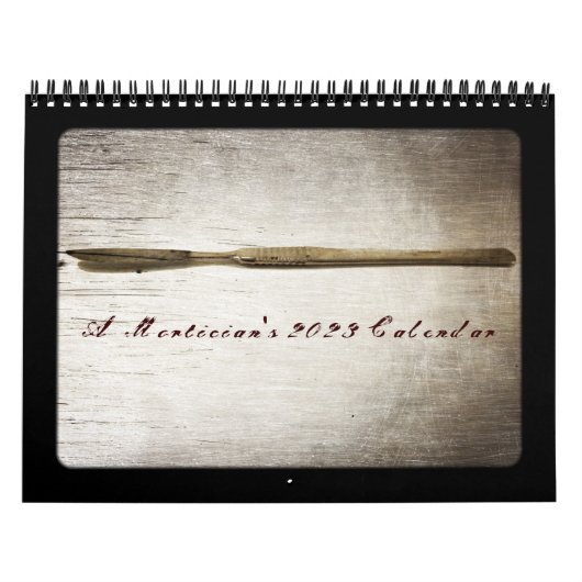 Funeral Director Antiek Medical Tools Calendar Kalender (Hoes)