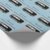 Funeral Director Gift Wrapping Paper Blue Cadeaupapier (Hoek)