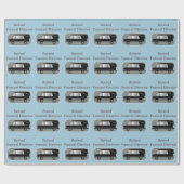 Funeral Director Gift Wrapping Paper Blue Cadeaupapier (Vlak)