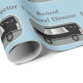 Funeral Director Gift Wrapping Paper Blue Cadeaupapier (Rol Hoek)
