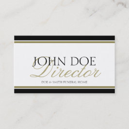 Funeral Director Gold Script Visitekaartje