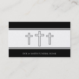 Funeral Director Gray Crosses Crucifixes Platinum Visitekaartje