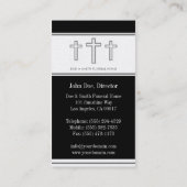 Funeral Director Gray Crosses Crucifixes Platinum Visitekaartje (Achterkant)