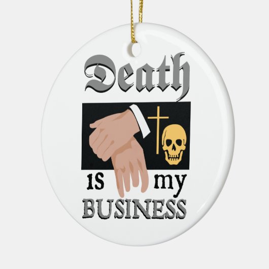 Funeral Director Keramisch Ornament (Links)