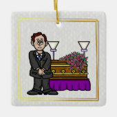 Funeral Director met Casket Kerstversiering Keramisch Ornament (Voorkant)