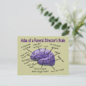 Funeral Director/Mortician Funny Brain Design Briefkaart (Staand voorkant)