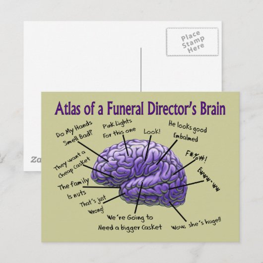 Funeral Director/Mortician Funny Brain Design Briefkaart (Voorkant / Achterkant)