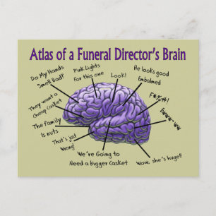 Funeral Director/Mortician Funny Brain Design Briefkaart