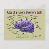 Funeral Director/Mortician Funny Brain Design Briefkaart (Voorkant)