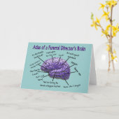 Funeral Director/Mortician Funny Brain Design Kaart (Gele Bloem)