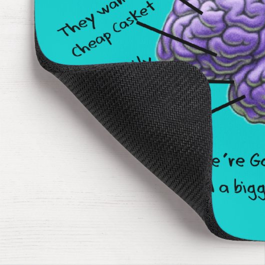 Funeral Director/Mortician Funny Brain Design Muismat (Hoek)