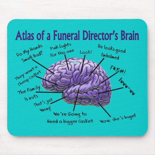 Funeral Director/Mortician Funny Brain Design Muismat (Voorkant)