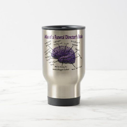 Funeral Director/Mortician Funny Brain Design Reisbeker (Center)