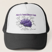 Funeral Director/Mortician Funny Brain Design Trucker Pet (Voorkant)