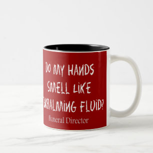 Funeral Director/Mortician Funny Gifts Tweekleurige Koffiemok