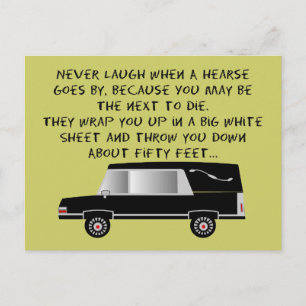 Funeral Director/Mortician Funny Hearse Design Briefkaart