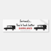 Funeral Director/Mortician Funny Hearse Design Bumpersticker (Voorkant)