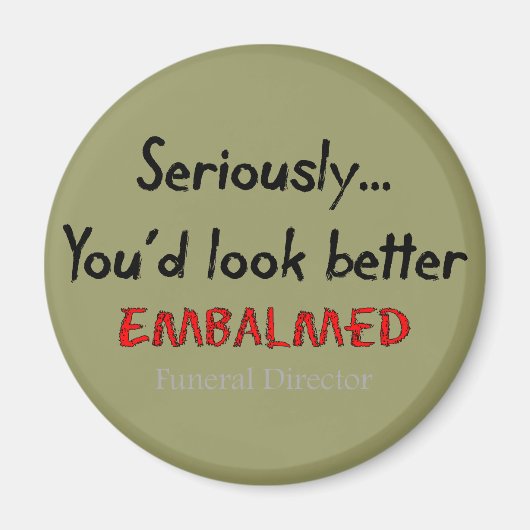 Funeral Director/Mortician Funny Hearse Design Magneet (Voorkant)