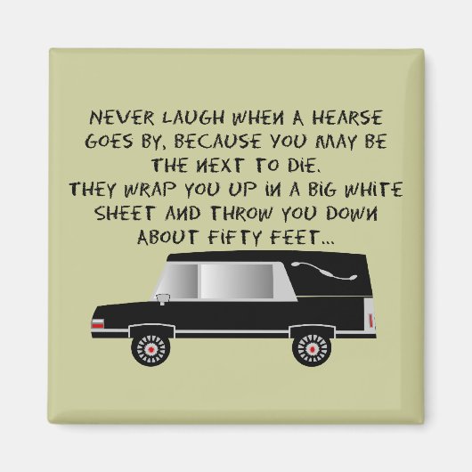 Funeral Director/Mortician Funny Hearse Design Magneet (Voorkant)