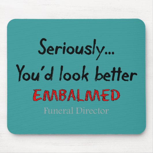 Funeral Director/Mortician Funny Hearse Design Muismat (Voorkant)