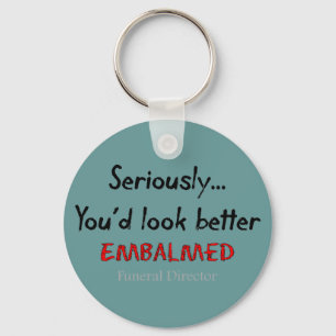 Funeral Director/Mortician Funny Hearse Design Sleutelhanger