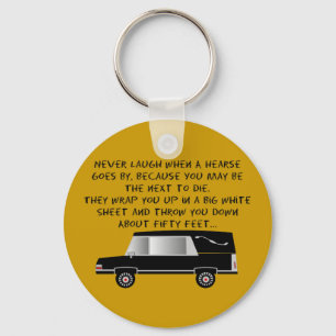 Funeral Director/Mortician Funny Hearse Design Sleutelhanger