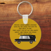 Funeral Director/Mortician Funny Hearse Design Sleutelhanger (Voorkant)