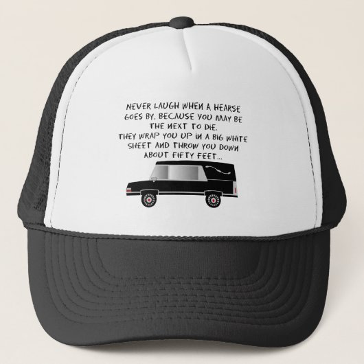 Funeral Director/Mortician Funny Hearse Design Trucker Pet (Voorkant)
